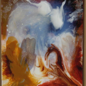 Pintura titulada "Nébula Granum" por Filipa Afonso, Obra de arte original, Acrílico