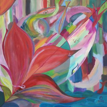 Peinture intitulée "Flor" par Filipa Gouveia, Œuvre d'art originale, Acrylique