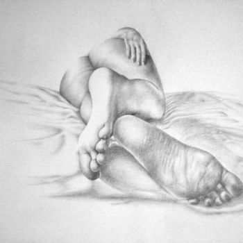 Disegno intitolato "Nude female4" da Filipe Paiva, Opera d'arte originale, Altro