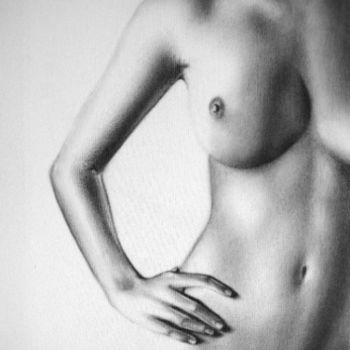 Desenho intitulada "Nude female" por Filipe Paiva, Obras de arte originais, Outro