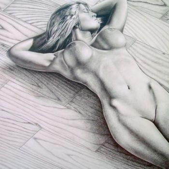 Desenho intitulada "Nude female reclini…" por Filipe Paiva, Obras de arte originais, Outro