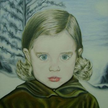 Malerei mit dem Titel "Portrait of Carina" von Filipe Paiva, Original-Kunstwerk, Öl