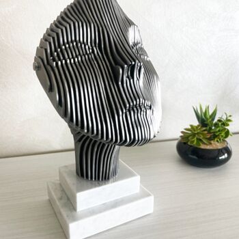Skulptur mit dem Titel "Intelligenza Artifi…" von Filippo Pietro Castrovinci, Original-Kunstwerk, Metalle