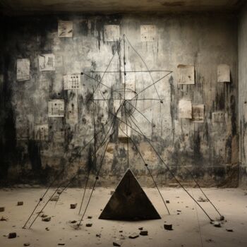 Arts numériques intitulée "THE TRIANGLE" par Filippo Superchi, Œuvre d'art originale, Image générée par l'IA