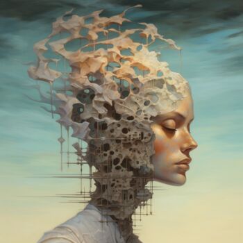 Arts numériques intitulée "MIND FADE" par Filippo Superchi, Œuvre d'art originale, Image générée par l'IA