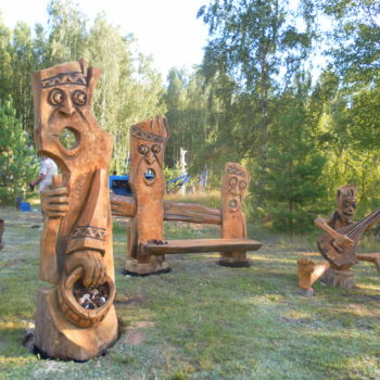 Sculpture titled "Песня старого забор…" by Vladimir Filatov, Original Artwork