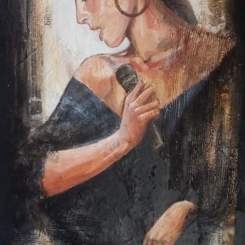 Pintura intitulada ""Saudade" Singer" por Filomena Campos, Obras de arte originais, Acrílico