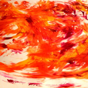 Pittura intitolato "fogo.jpg" da Filomena Martins, Opera d'arte originale, Acrilico