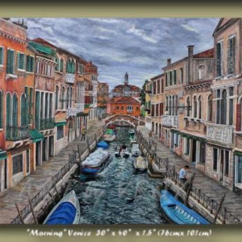 Painting titled "Morning in Venice C…" by Veny, Original Artwork, Oil