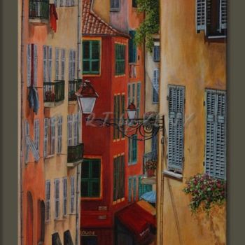 Painting titled "Neighborhood" by Veny, Original Artwork, Oil
