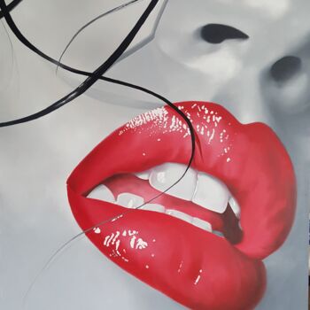 Картина под названием "A KISS FOREVER" - Luigi Maria De Rubeis, Подлинное произведение искусства, Масло