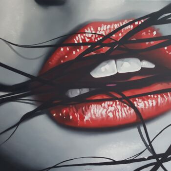 Картина под названием "A KISS FOREVER 3" - Luigi Maria De Rubeis, Подлинное произведение искусства, Масло