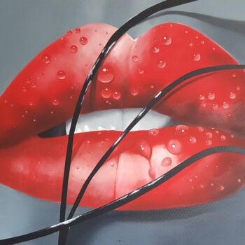 「A KISS FOREVER 4」というタイトルの絵画 Luigi Maria De Rubeisによって, オリジナルのアートワーク, オイル