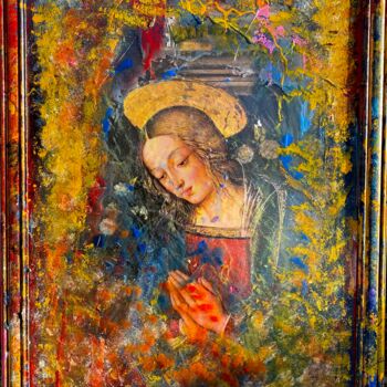 Pittura intitolato "Madre riemersa" da Finestrelle Film Production, Opera d'arte originale, Inchiostro Montato su Pannello d…