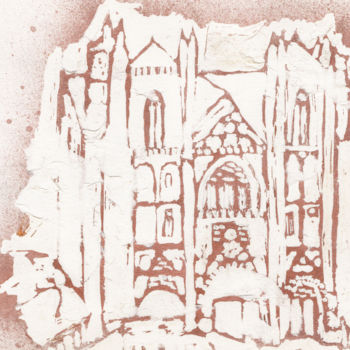 Desenho intitulada "Cathédrale Saint-Pi…" por Studio Figi, Obras de arte originais, Tinta spray