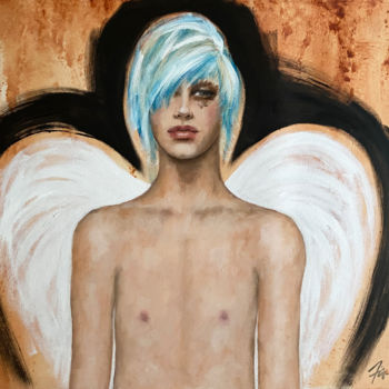 Pintura titulada "The Angel" por Fiona Maclean, Obra de arte original, Oleo