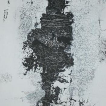 Pittura intitolato "bianco e nero 2009" da Fiorella Gallenda, Opera d'arte originale, Olio