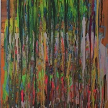 Painting titled "Cascata di colore" by Fiore, Original Artwork, Acrylic