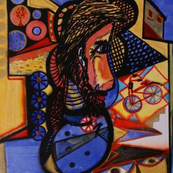 Painting titled "Senza titolo" by Fiore, Original Artwork, Marker
