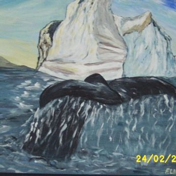 Pintura titulada "Whale Tail" por Frieda Linke, Obra de arte original