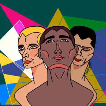Digitale Kunst mit dem Titel "All colors" von Simone Simões Da Silva, Original-Kunstwerk, Digitale Malerei