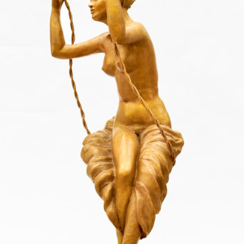 Sculpture intitulée "La Balancelle" par Jeanine Fitou Valens, Œuvre d'art originale, Plâtre