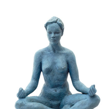 Skulptur mit dem Titel "Yoga" von Jeanine Fitou Valens, Original-Kunstwerk, Harz