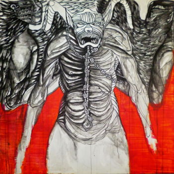 Painting titled "Human Inside" by Fitrajaya Nusananta, Original Artwork, Acrylic