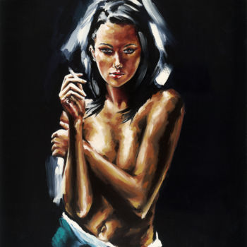 Painting titled "Delilah" by Michael Fitzgerald, Original Artwork, Oil