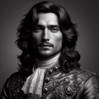 Digital Arts titled "Louis XIV" by Fj, Original Artwork, AI generated image
