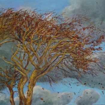 Painting titled "Vent d'automne" by Françoise Jouette, Original Artwork