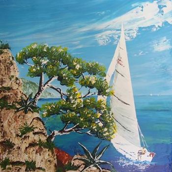 Painting titled ""Voiles blanches du…" by Flasi, Original Artwork