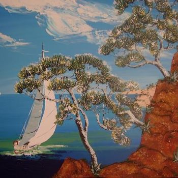 Painting titled ""Toutes voiles deho…" by Flasi, Original Artwork