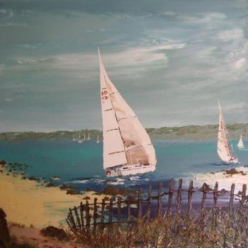 Painting titled ""Promenade en bord…" by Flasi, Original Artwork