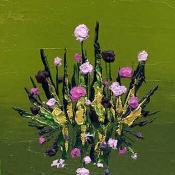 Pintura intitulada ""Fleurs champêtres"…" por Flasi, Obras de arte originais