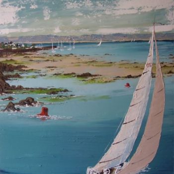 Painting titled "Navigation à marée…" by Flasi, Original Artwork