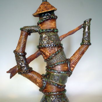 Sculpture titled "Mad Hatter Teapot" by Sharon Comstock, Original Artwork