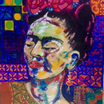 Schilderij getiteld "Frida" door Flavia Pv Senna, Origineel Kunstwerk