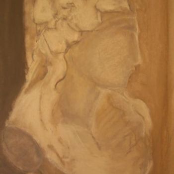 Painting titled "Plâtre en méditation" by Havard, Original Artwork, Oil