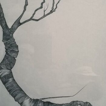 「"Mes racines"」というタイトルの描画 Havardによって, オリジナルのアートワーク, ボールペン