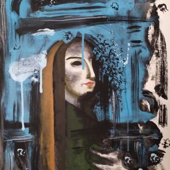 Peinture intitulée "Femme en devenir" par Flavien Couche, Œuvre d'art originale, Acrylique Monté sur Châssis en bois