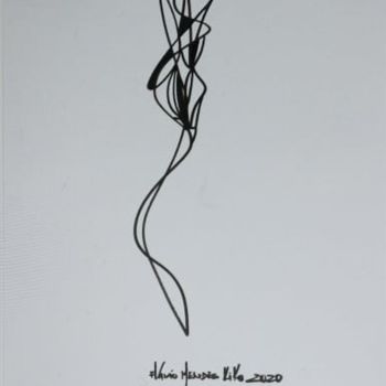 Drawing titled "FEMME en promenade" by Flavio Mendes Kiko, Original Artwork, Acrylic
