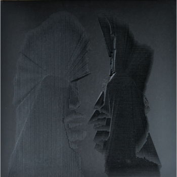 "identità perduta" başlıklı Heykel Flavio Pellegrini tarafından, Orijinal sanat, Ahşap