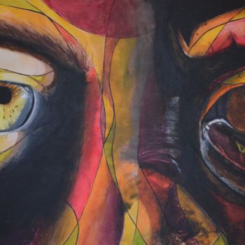 Картина под названием "Homme Singe" - Flaya, Подлинное произведение искусства, Акрил