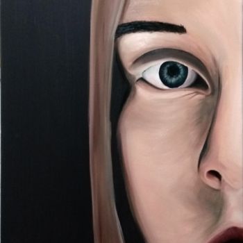 Pintura titulada "women with blue eyes" por Coucke Fleur, Obra de arte original, Oleo