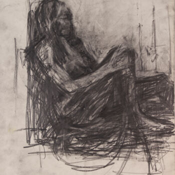 Dessin intitulée "Sitting" par Fleur Elise Noble, Œuvre d'art originale, Crayon