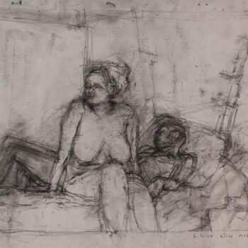 Disegno intitolato "In Bed" da Fleur Elise Noble, Opera d'arte originale, Matita