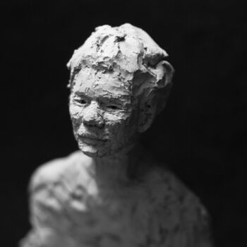 Sculpture titled "Clay Face 23" by Fleur Elise Noble, Original Artwork, Terra cotta
