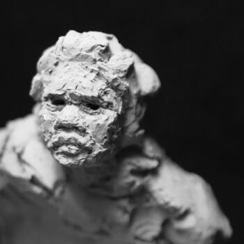 Sculpture titled "Clay Face 26" by Fleur Elise Noble, Original Artwork, Terra cotta