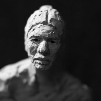 Sculpture titled "Clay Face 32" by Fleur Elise Noble, Original Artwork, Terra cotta